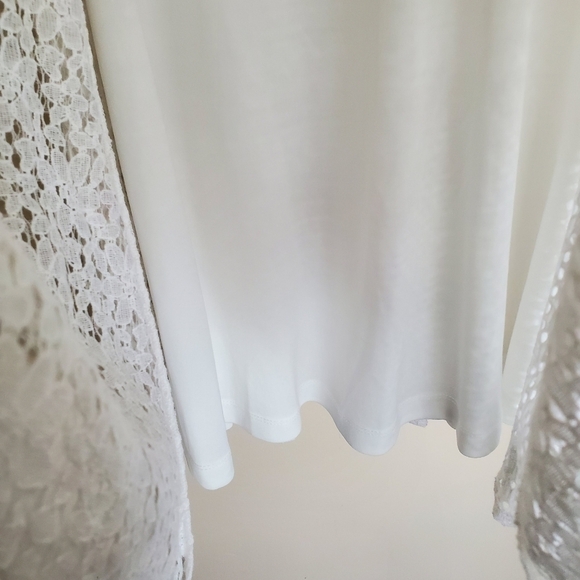 Maggy London Size 6 White lace Sheath Dress Sleeveless Minimalist Neutral Bridal - Picture 6 of 9